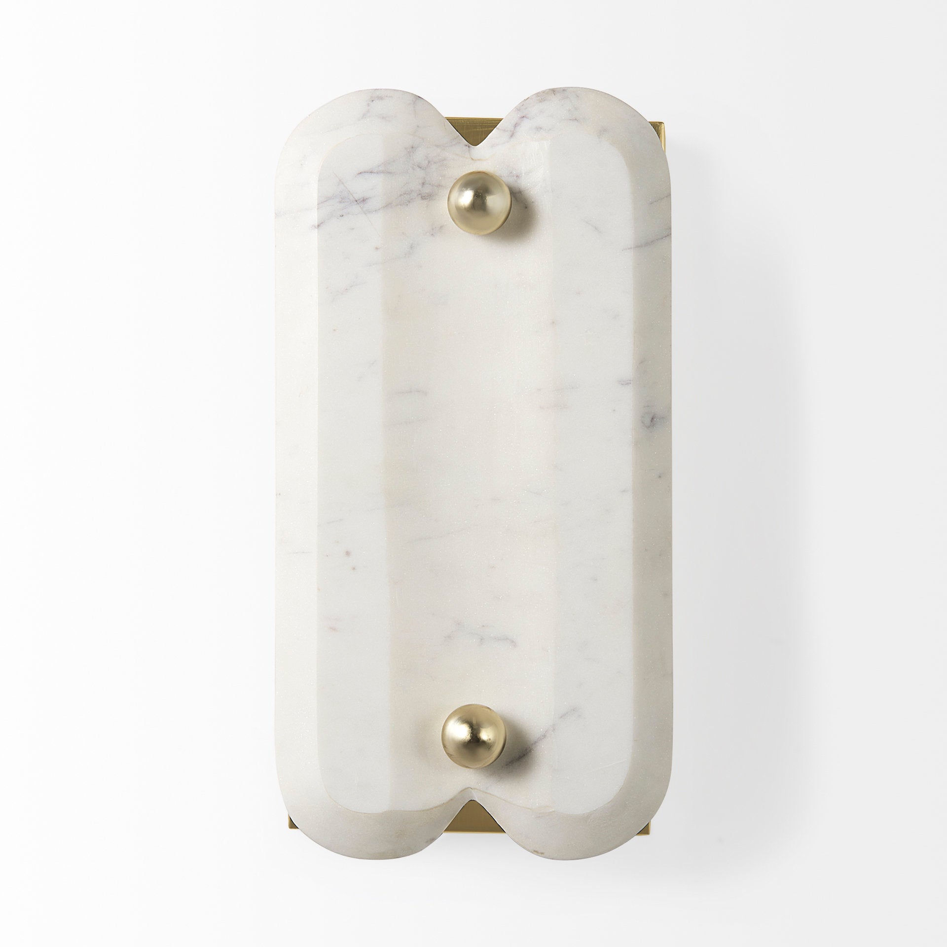 Stein Gold W/ White Marble Shade Wall Sconce