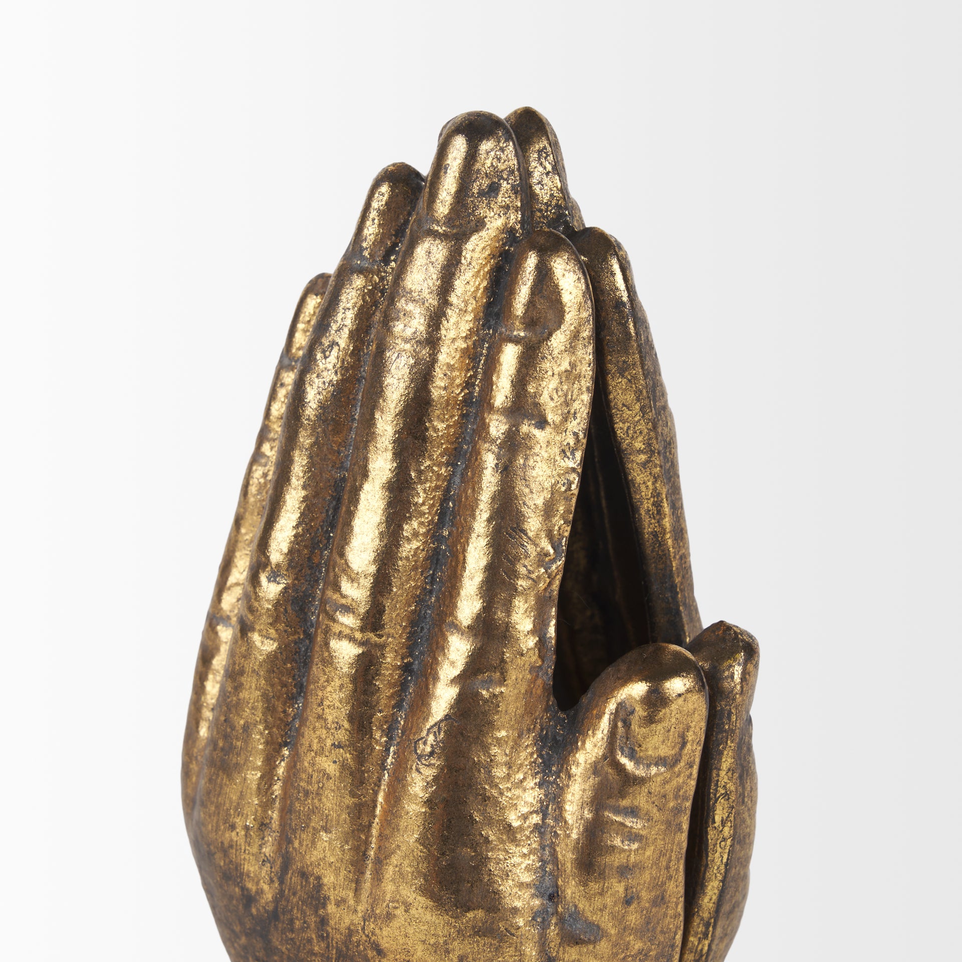 Praying Hands Gold Cast Iron Book Ends