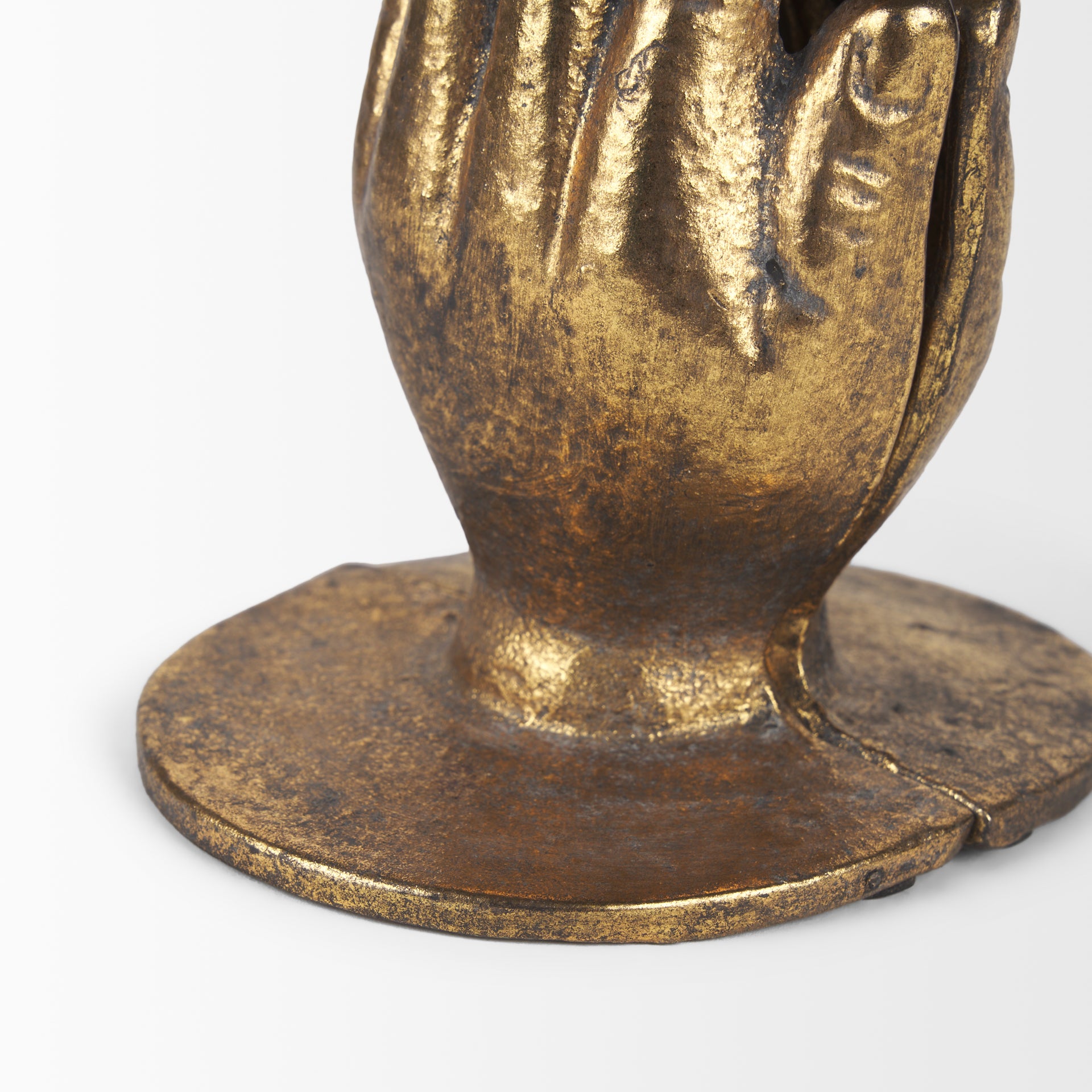 Praying Hands Gold Cast Iron Book Ends