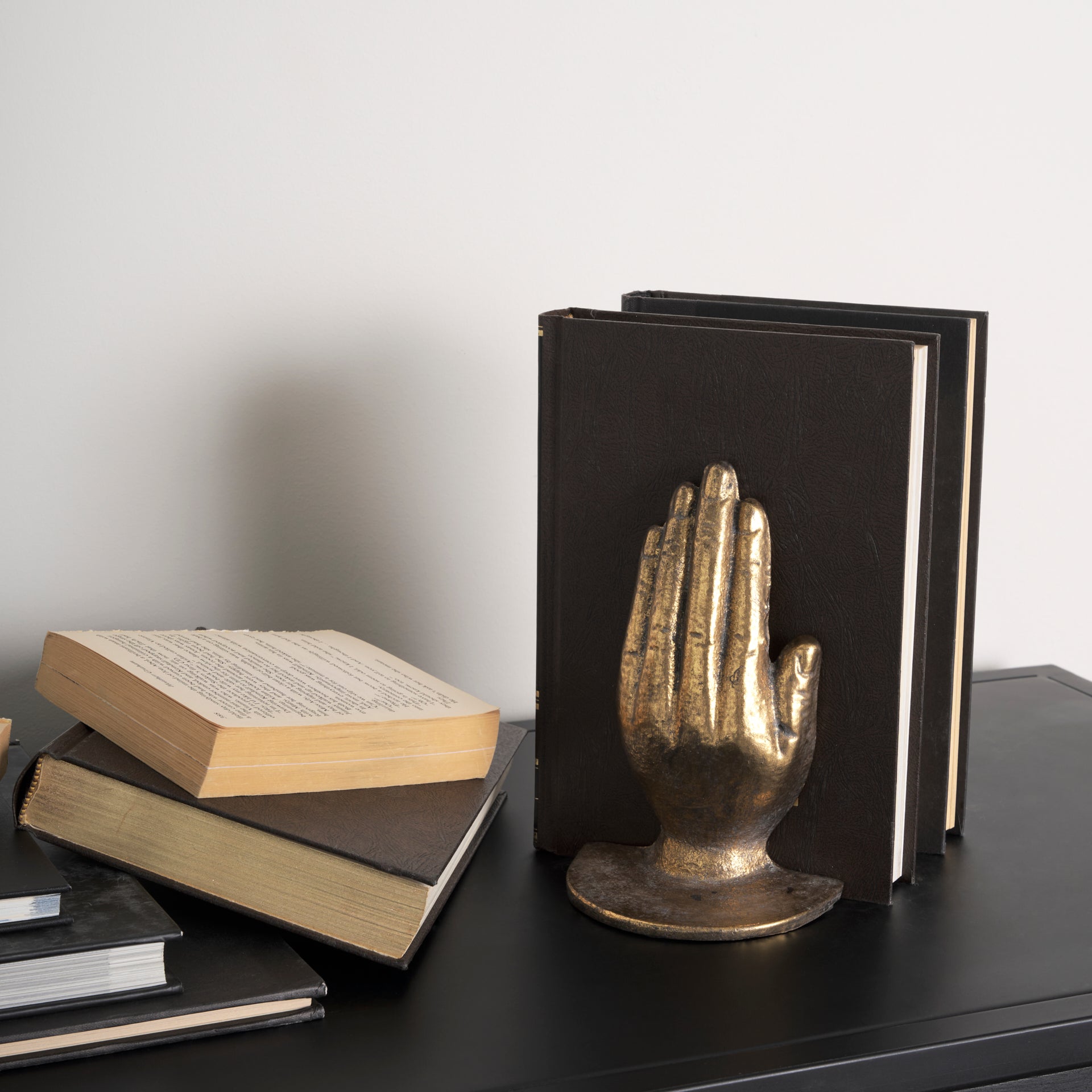 Praying Hands Gold Cast Iron Book Ends