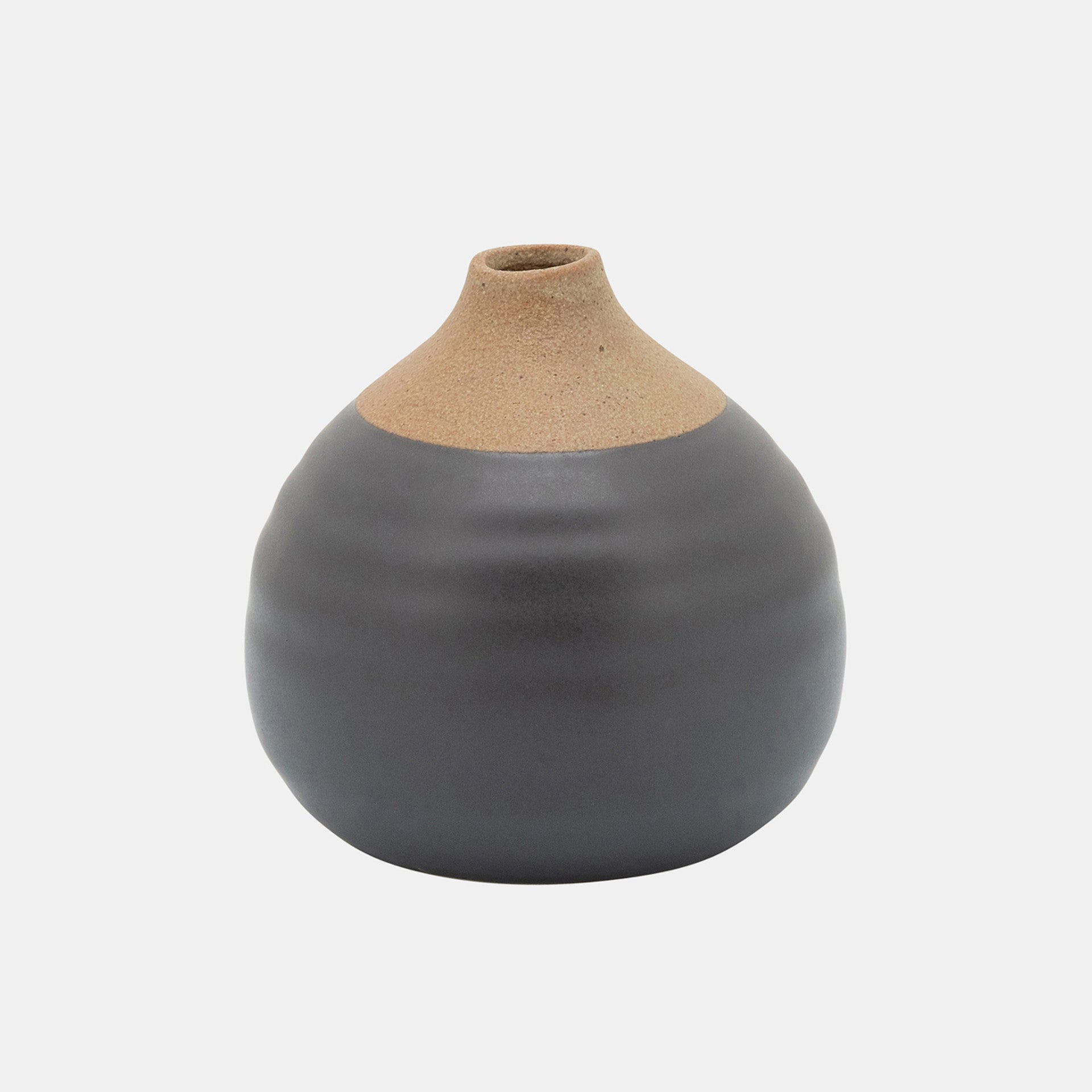 Matte Bud Vase, Black & Grays