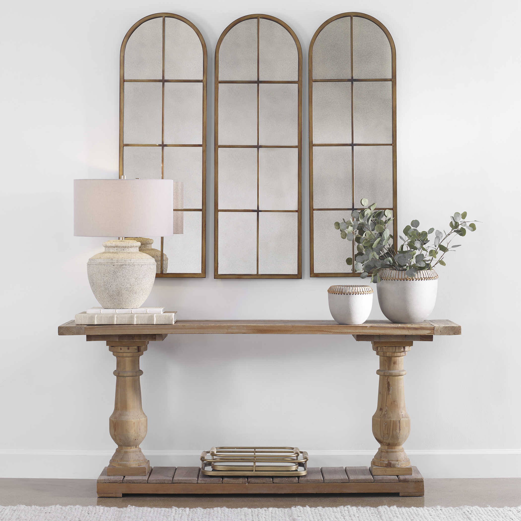 Amiel Small Bronze Arch Mirror