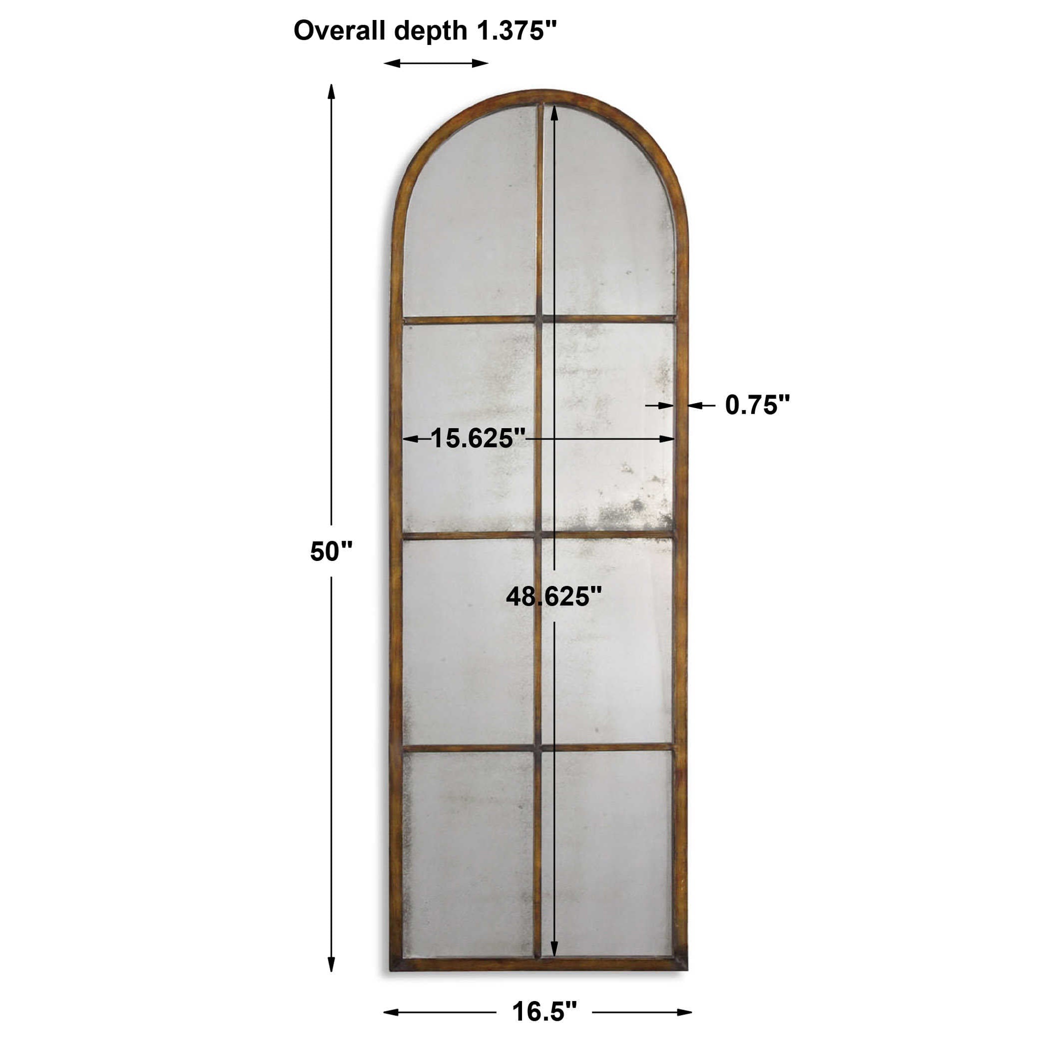 Amiel Small Bronze Arch Mirror