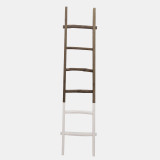 White & Natural Wood Ladder