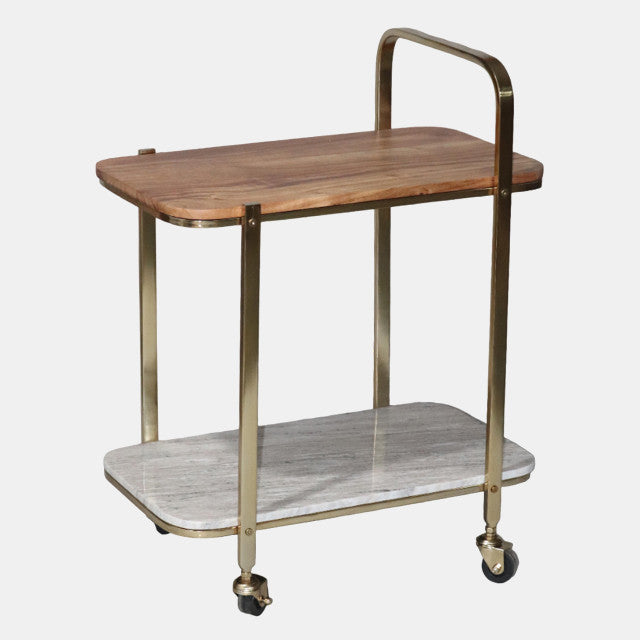 Marble Shelf Bar Cart