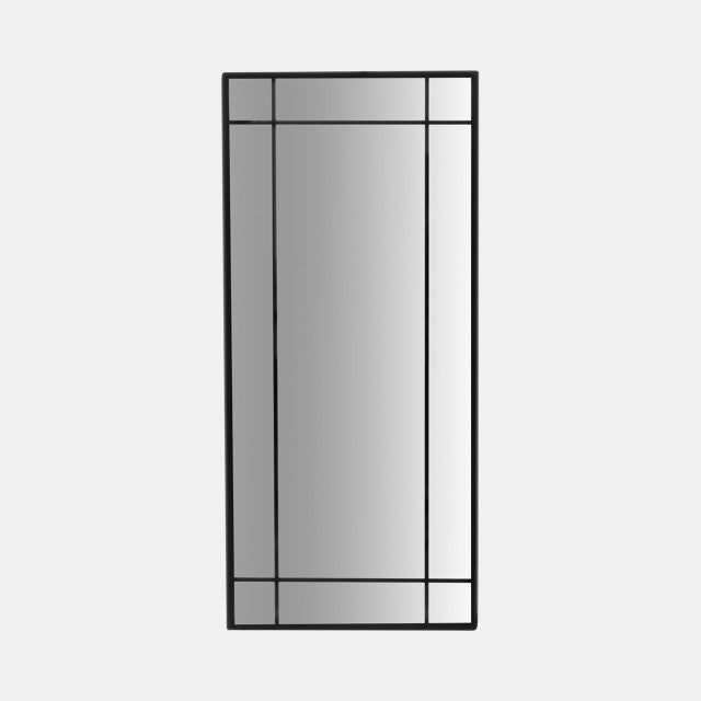 Black Windowpane Mirror 43"