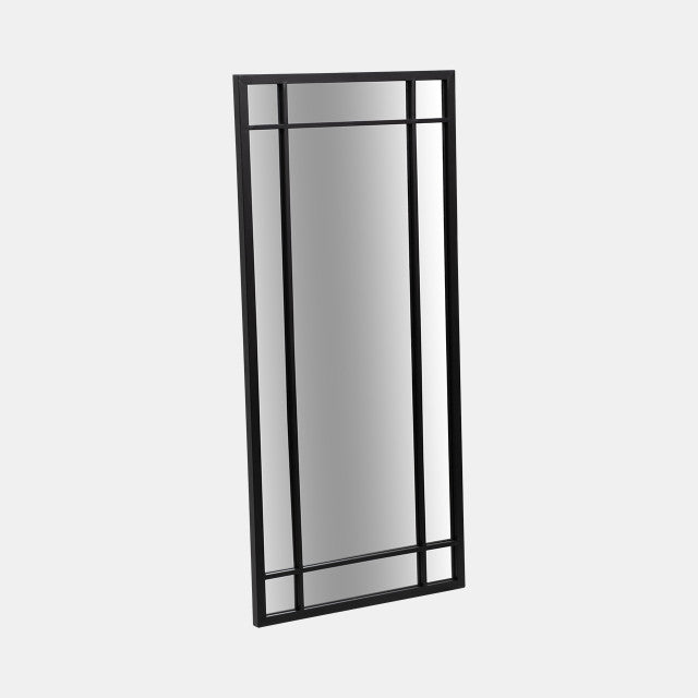 Black Windowpane Mirror 43"