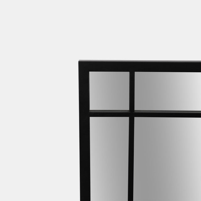 Black Windowpane Mirror 43"