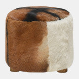 Cowhide Ottoman 18"