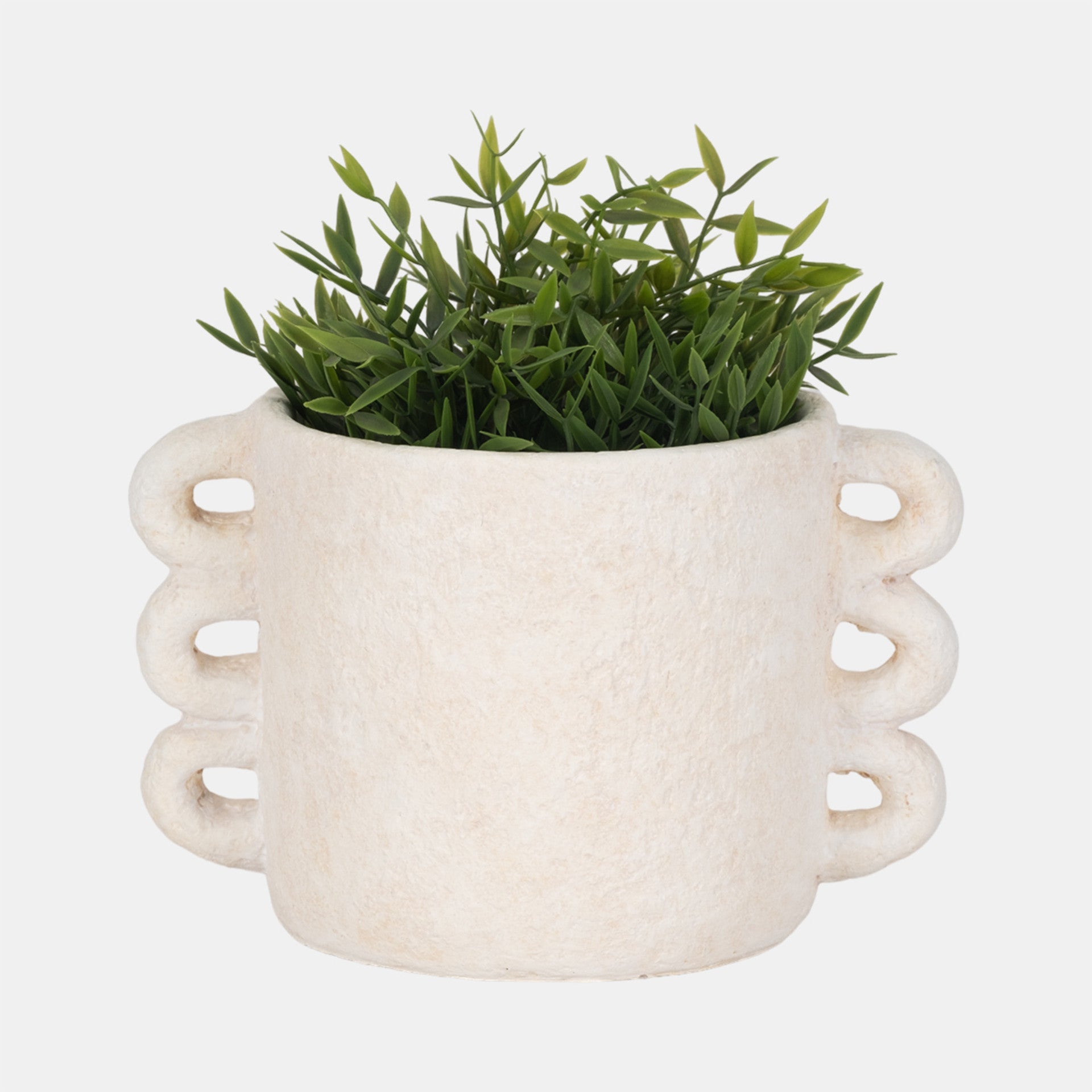 Arch Handle Planter, White