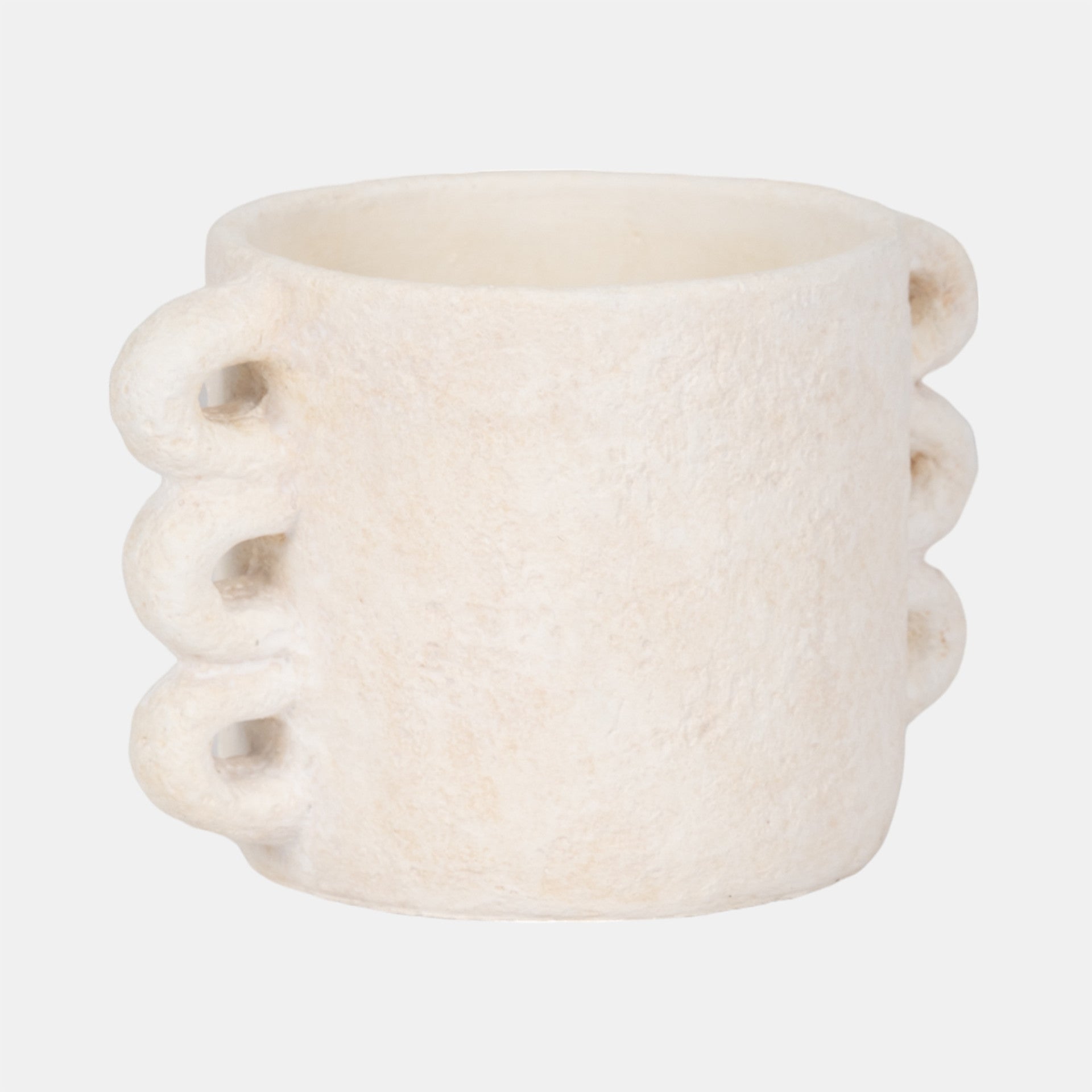 Arch Handle Planter, White