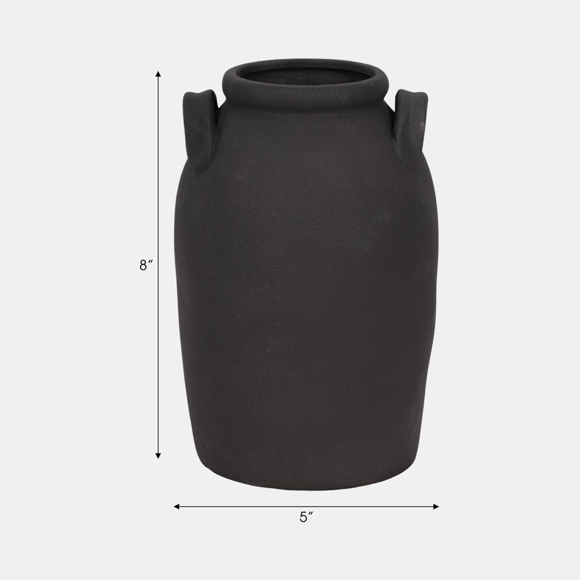 Rough Finish Jug with Handles, Black*