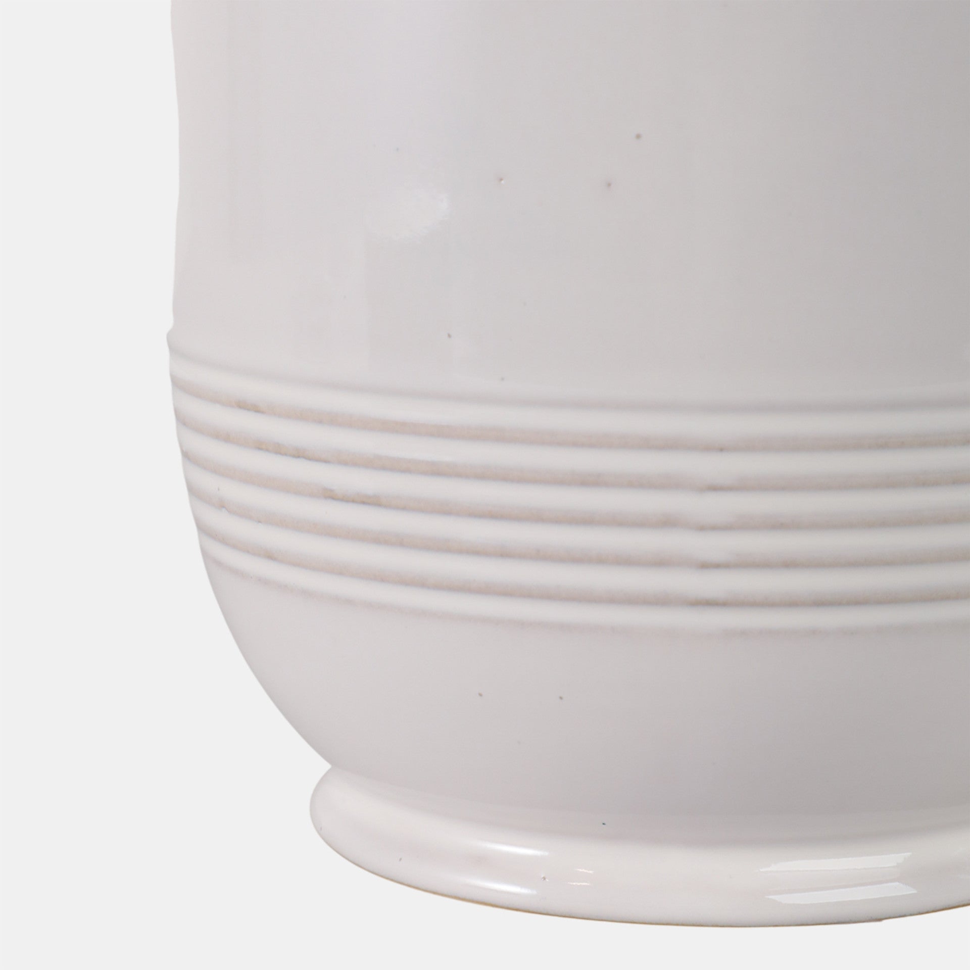 Fluted Planter, Ivory