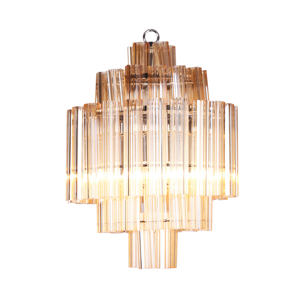 4-Light Glass Chandelier