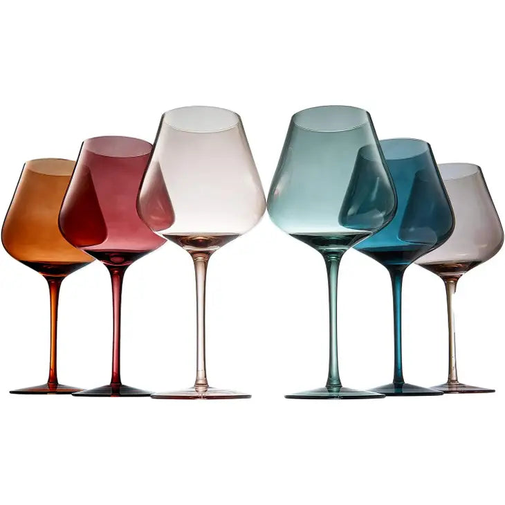 Pastel Crystal Wine Glass