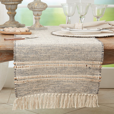Striped Tassel Runner