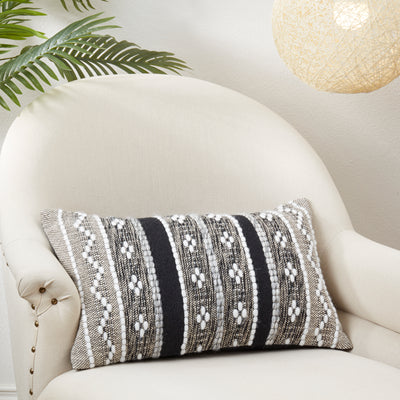 Multi Pattern Woven Pillow