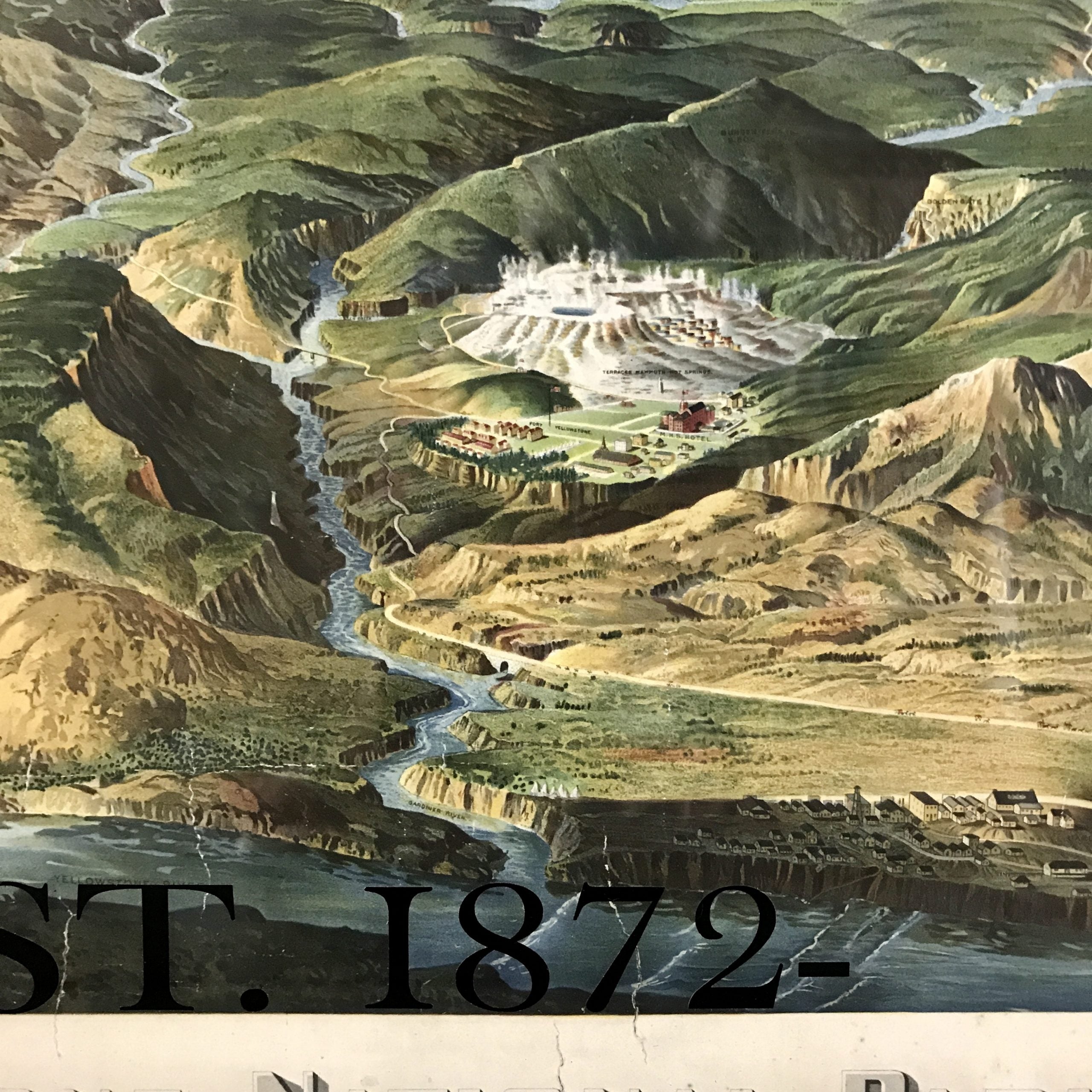 Yellowstone National Park 1872 Framed Art