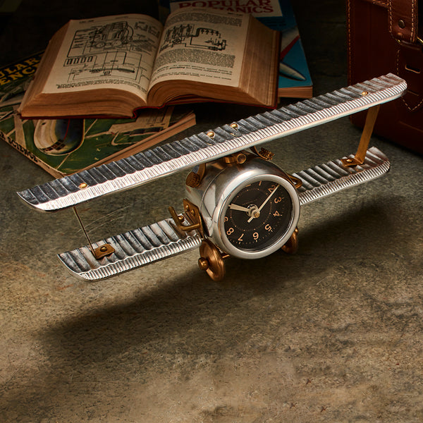 Biplane Table Clock