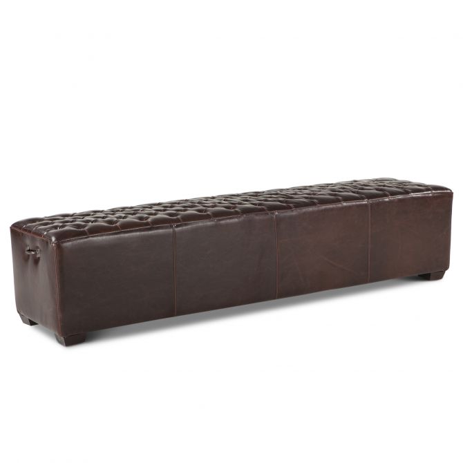 D'Orsay Leather Bench 79"