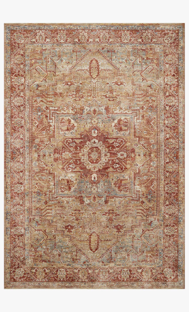 Gaia Rug- Gold / Brick