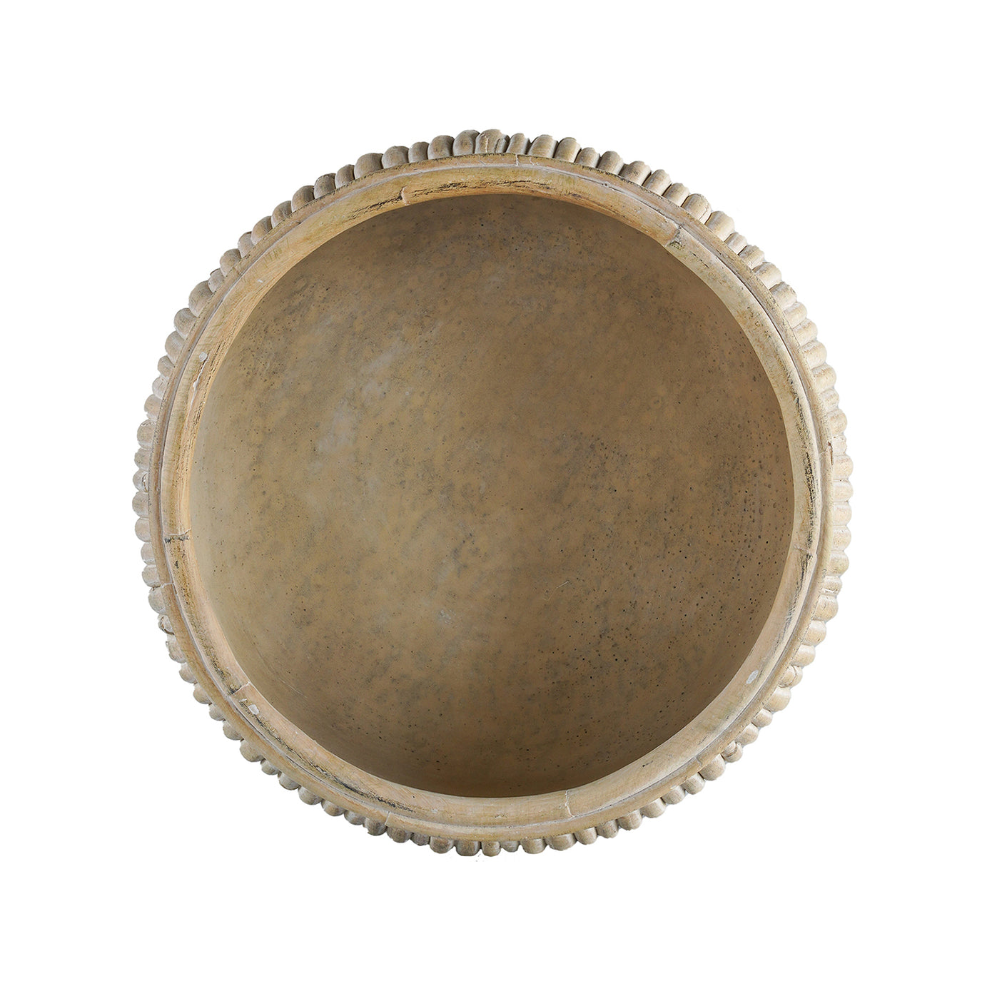 Concrete Faux Rattan Planter, Shallow