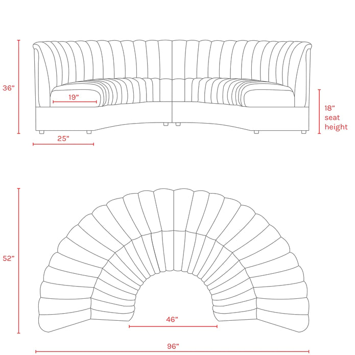 Conrad Demilune Sofa