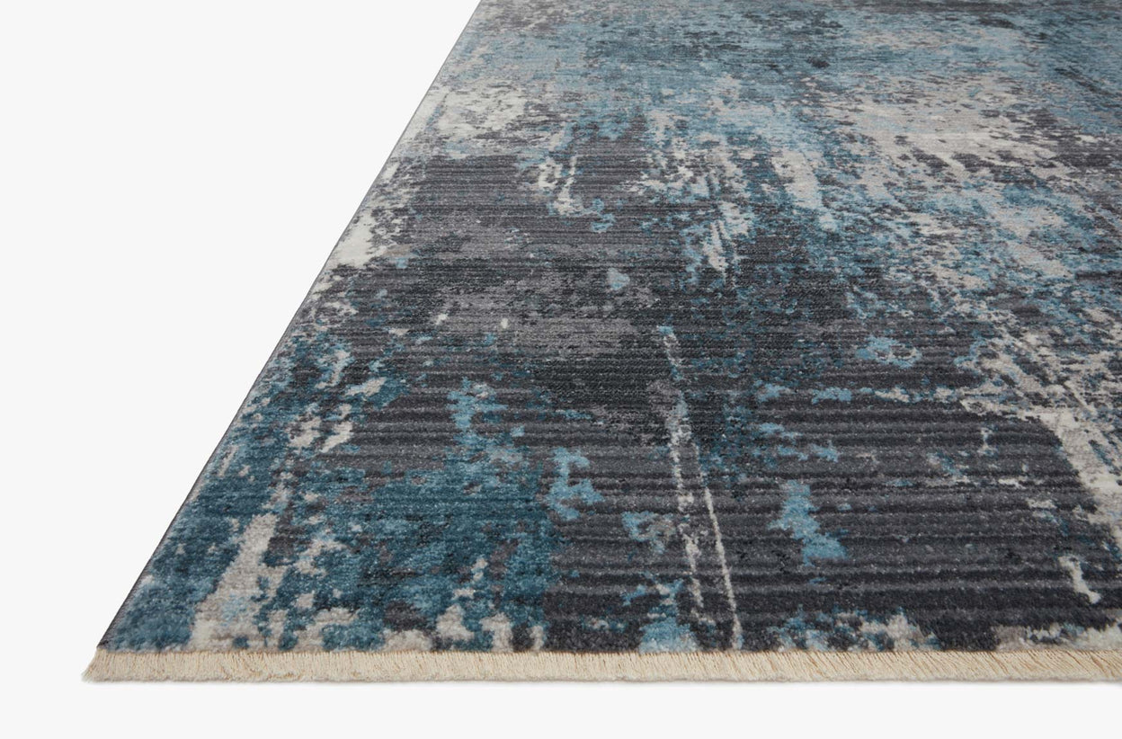 Samra Rug- Charcoal / Sky