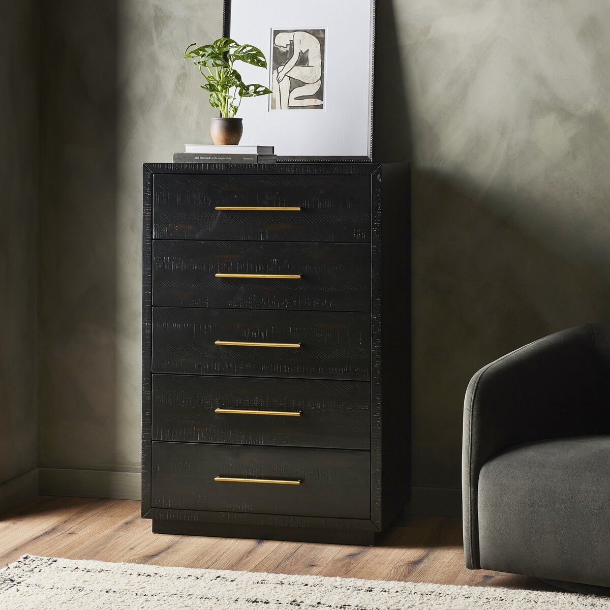Clarke 5-Drawer Tall Dresser