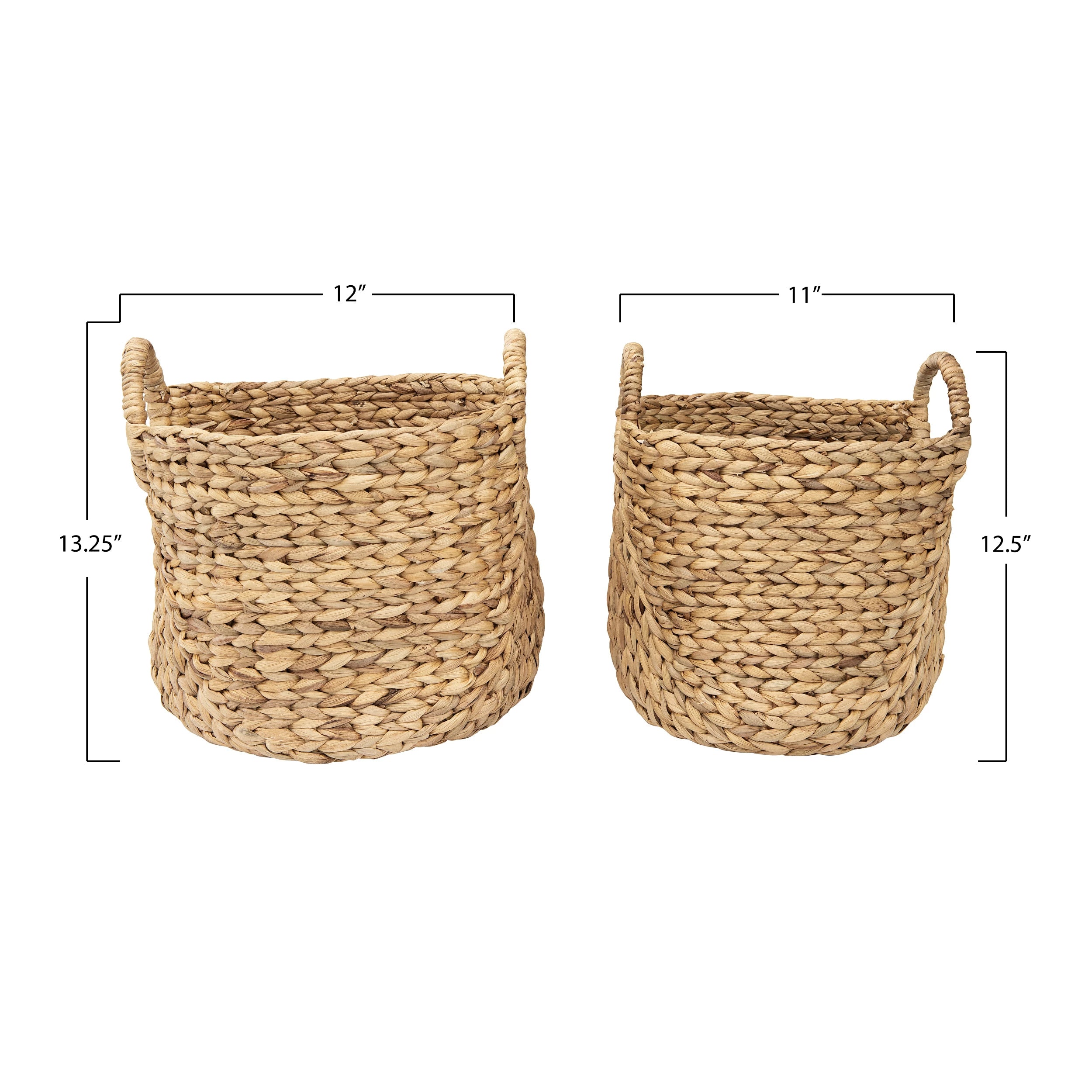 Natural Seagrass Baskets w/ Round Handles