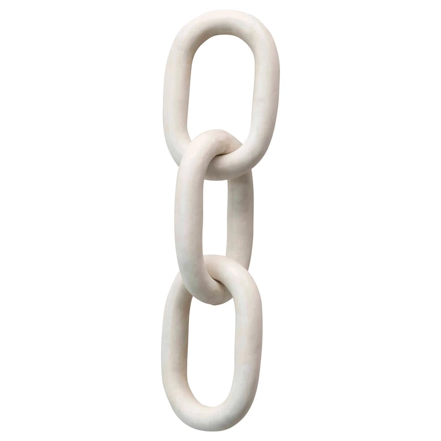 White Marble Chain w/ 3 Links