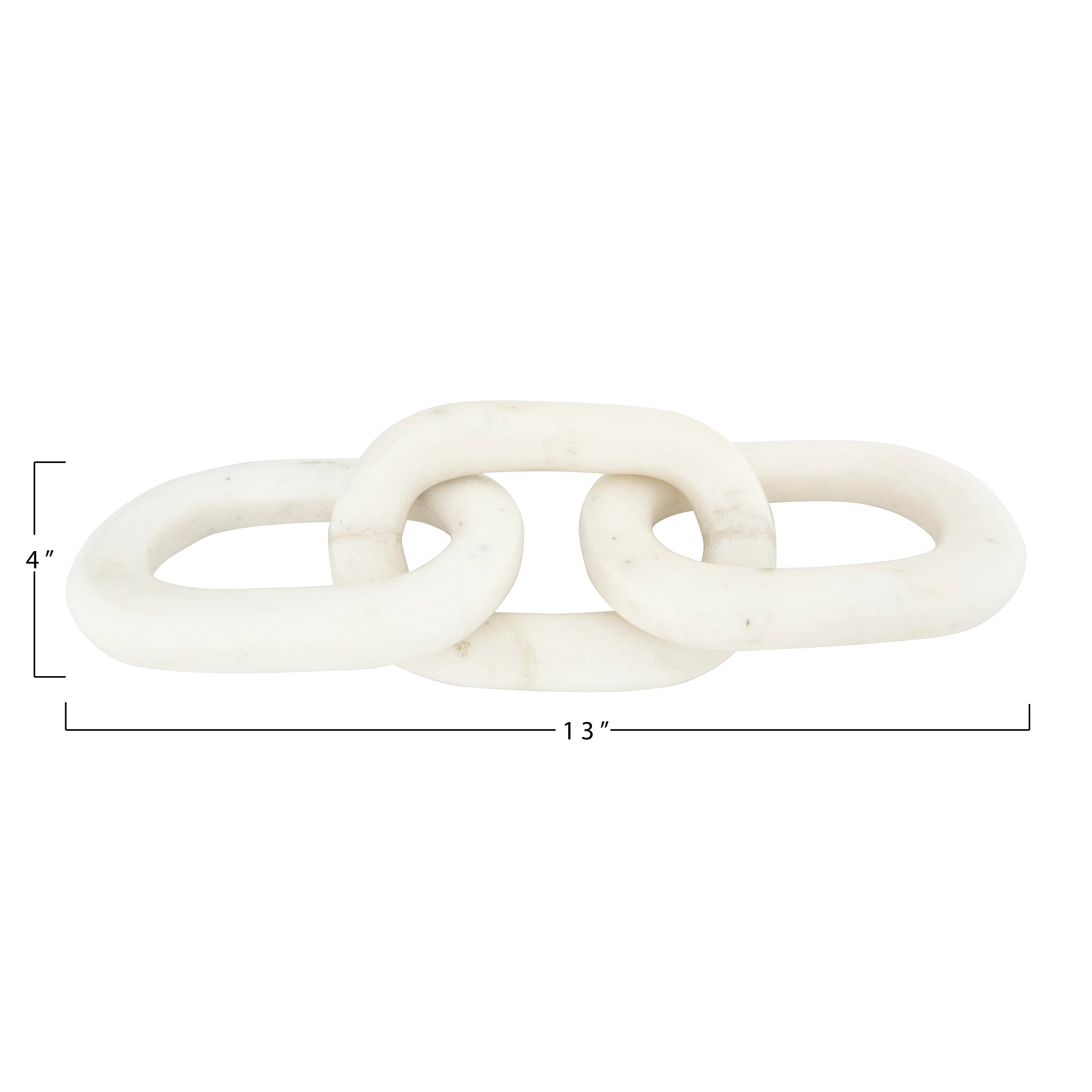 White Marble Chain w/ 3 Links