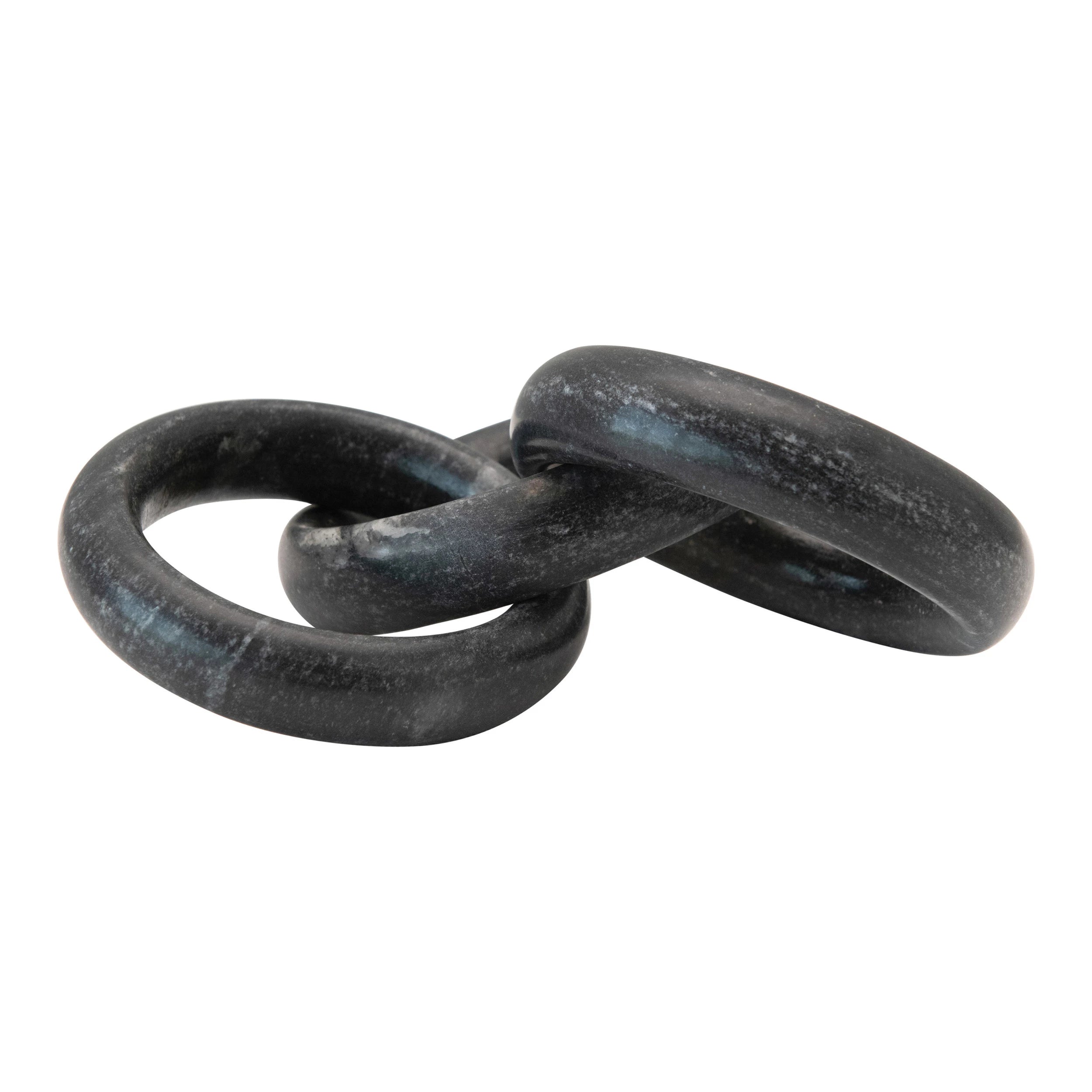 Black Marble Circle Chain w/ 3 Links