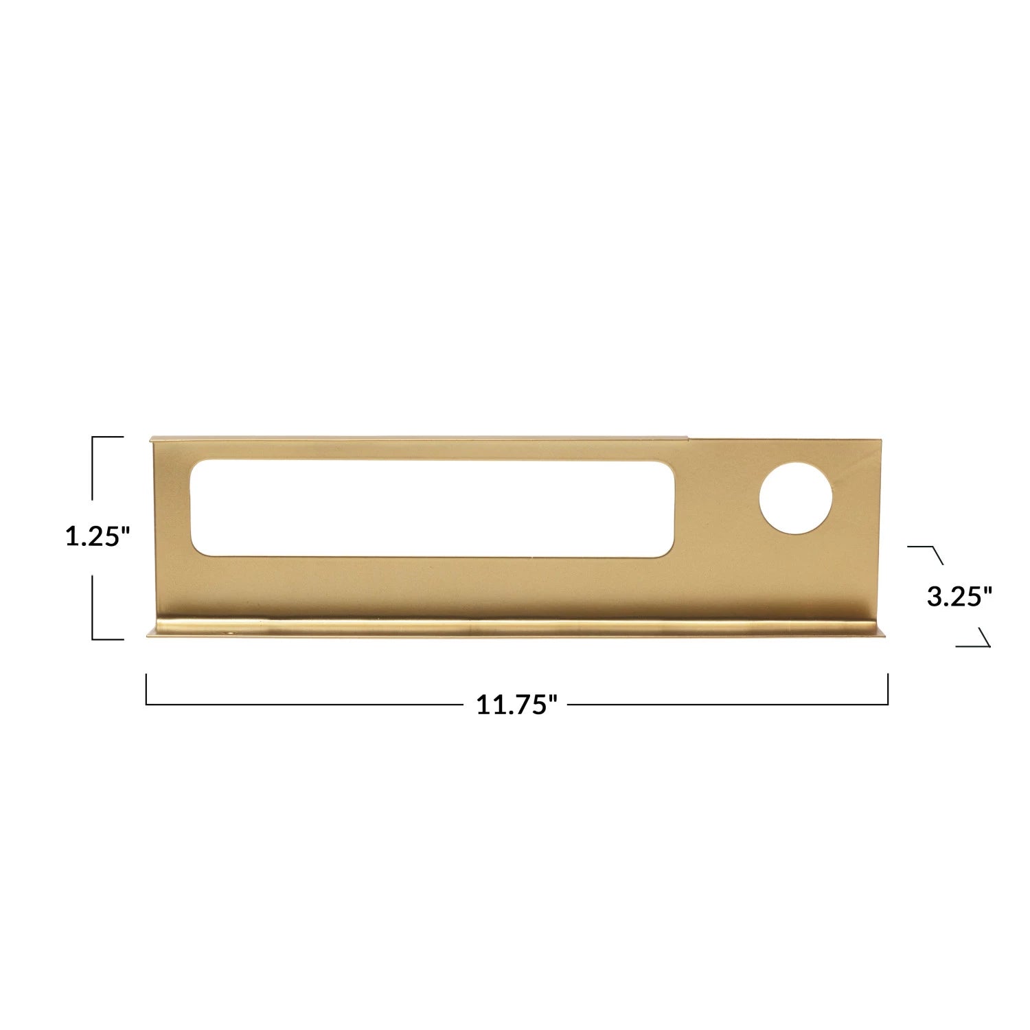 Brass Wall Rack w/ Bottle Holder