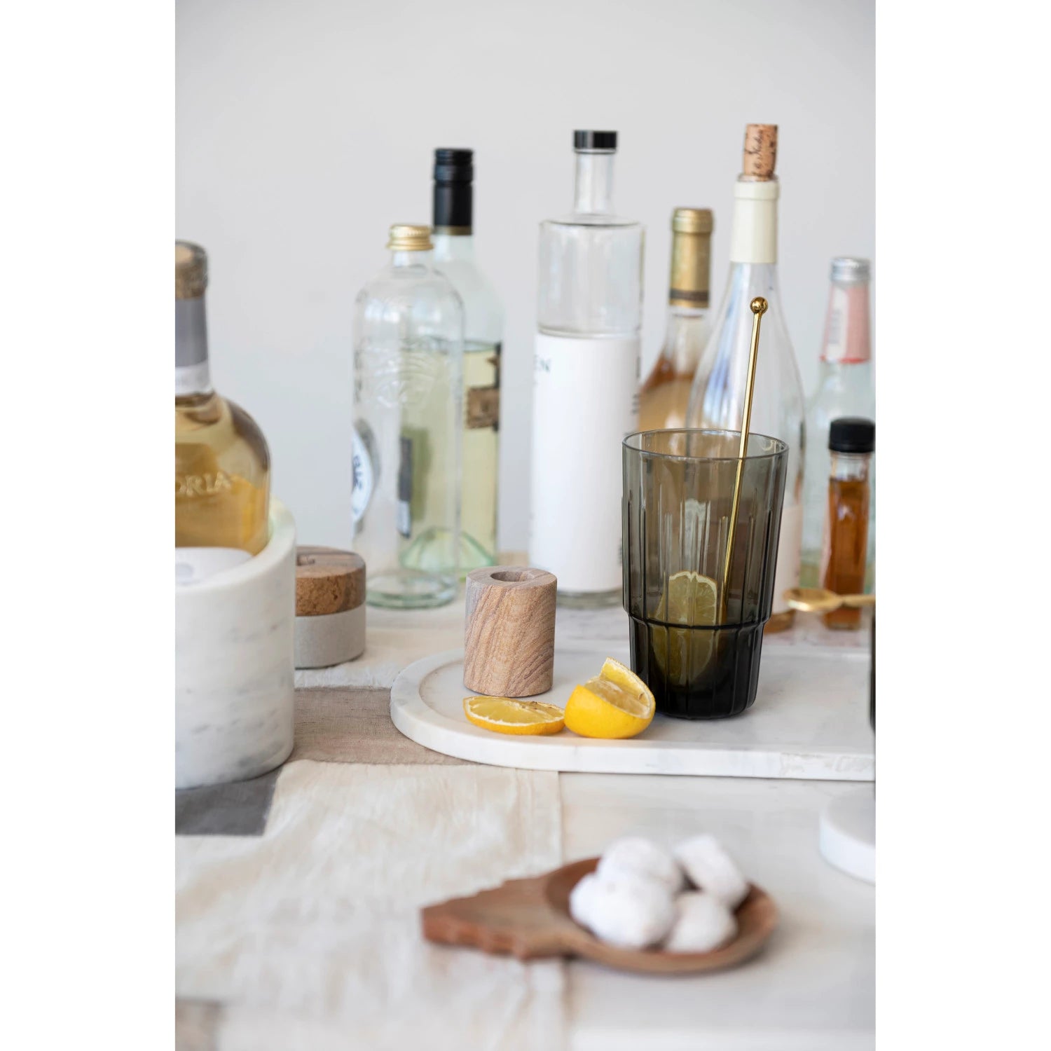 Grey Tall Drinking Glass