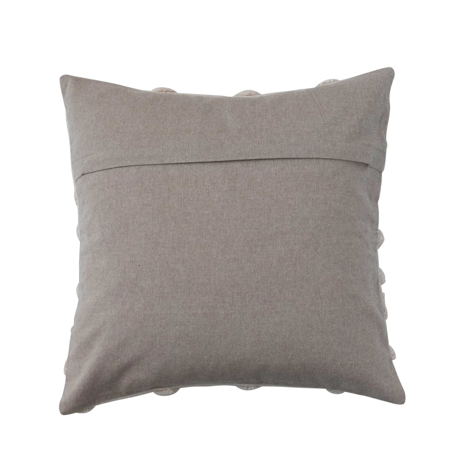 Cream Cotton Slub Pillow w/ Tufted Pattern