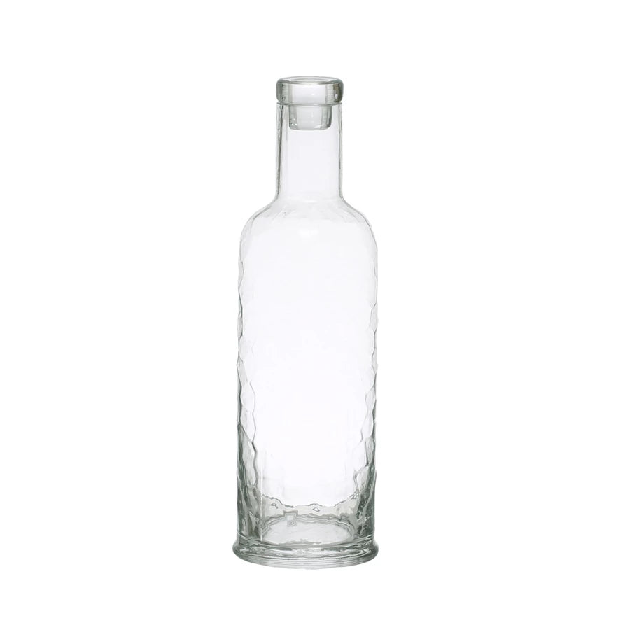 Hammered Glass Carafe w/Stopper