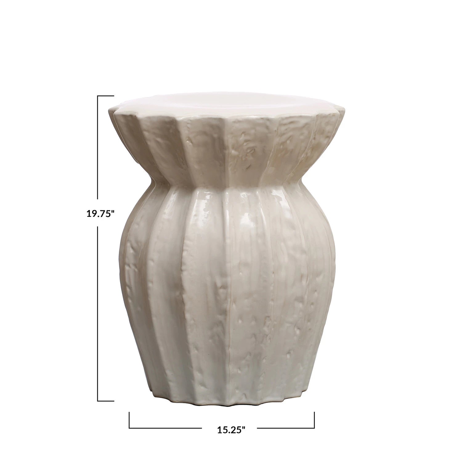 Sculpted Stoneware Stool