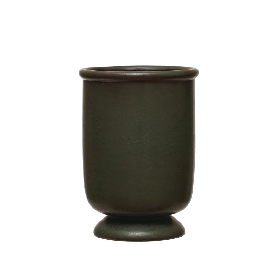 Green Stoneware Vase