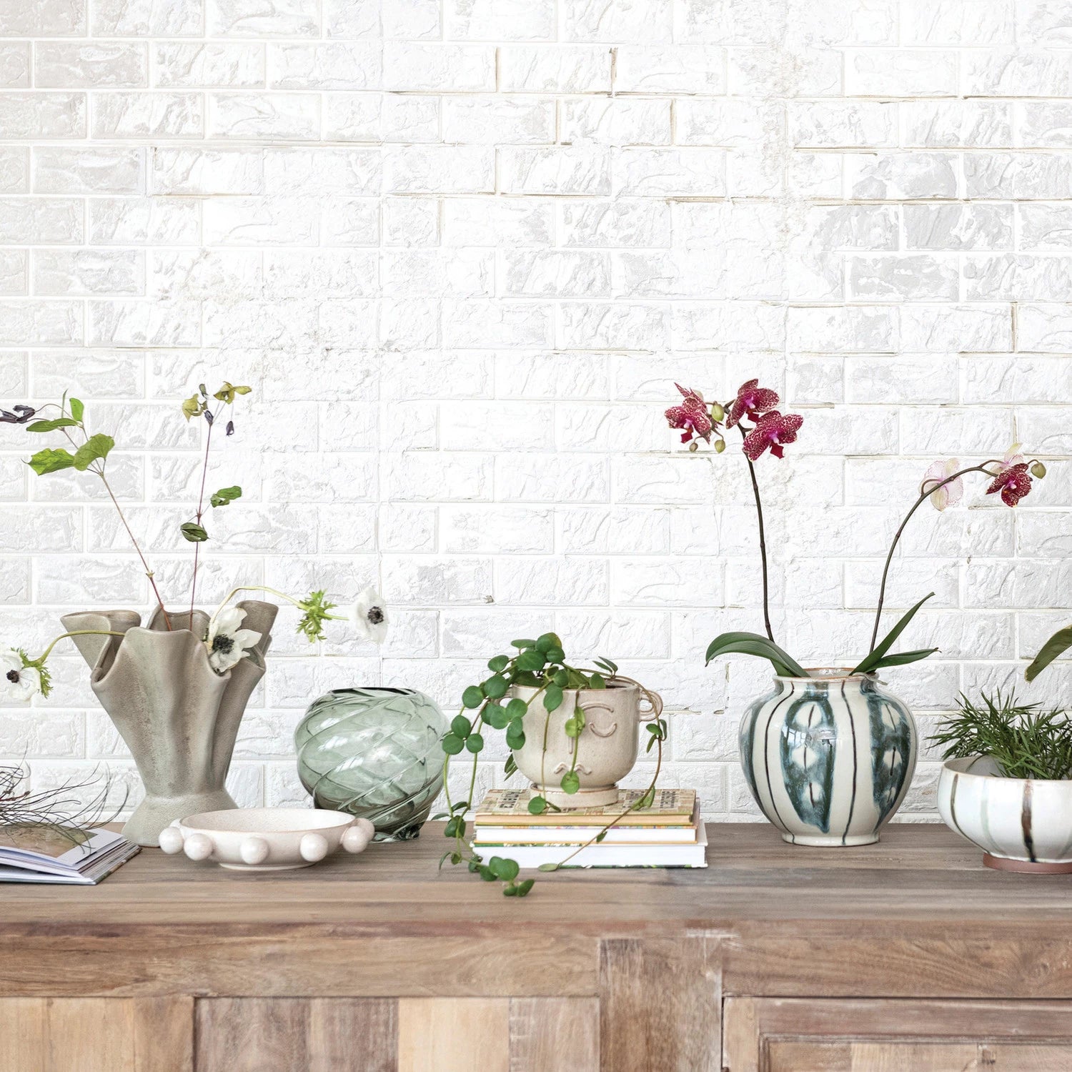 Speckled Stoneware Bowl w/ Orbs