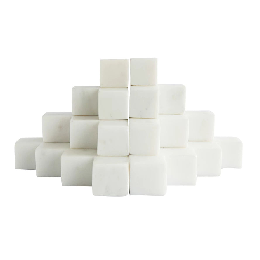 Marble Stairstep Bookends S/2