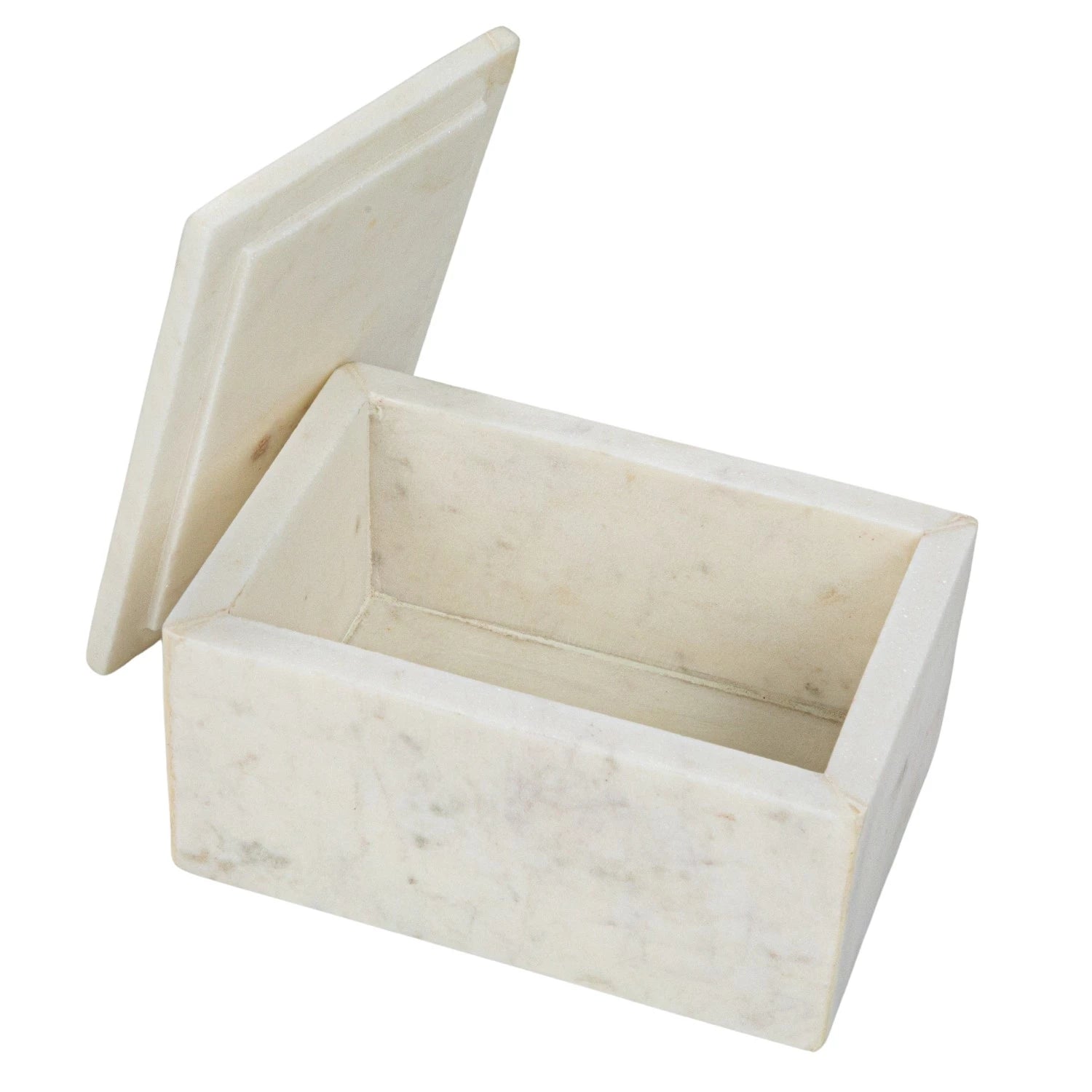 White Marble Box w/ Lid