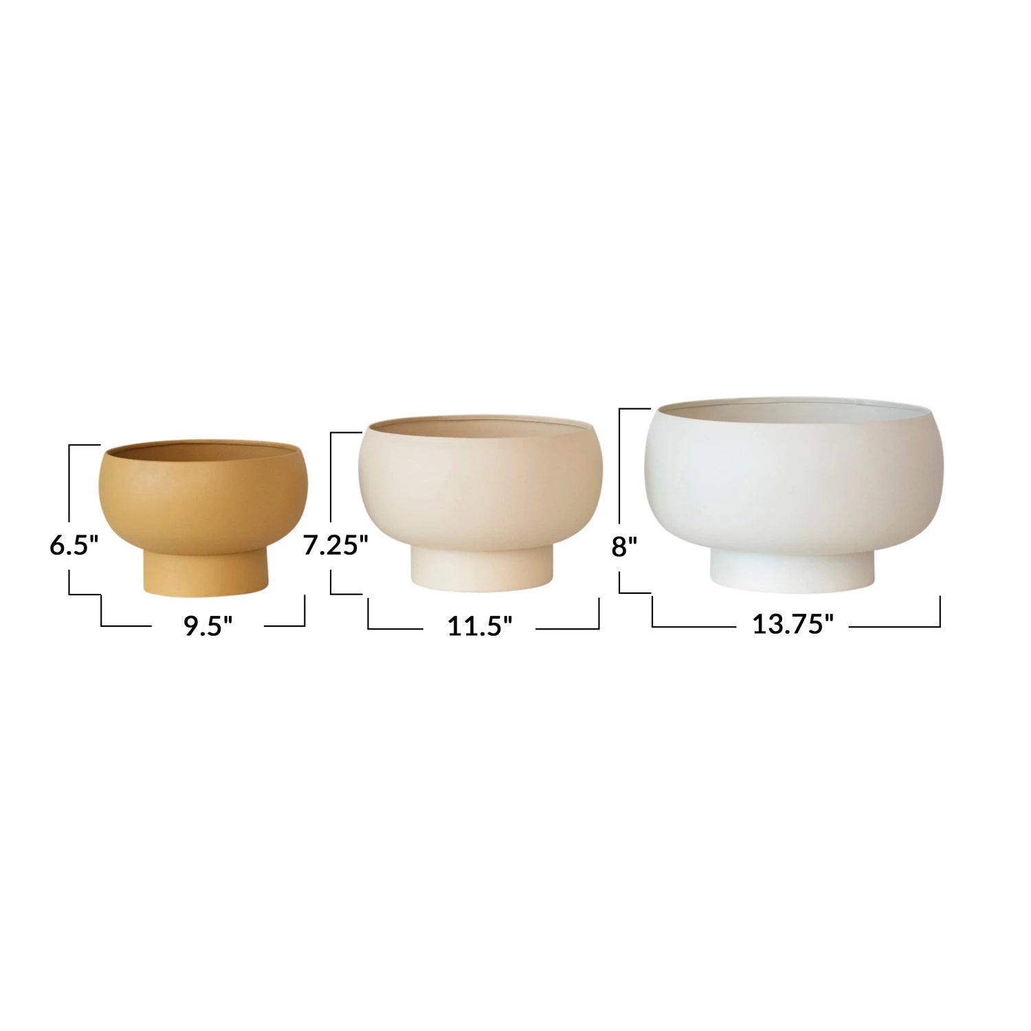Metal Footed Planters