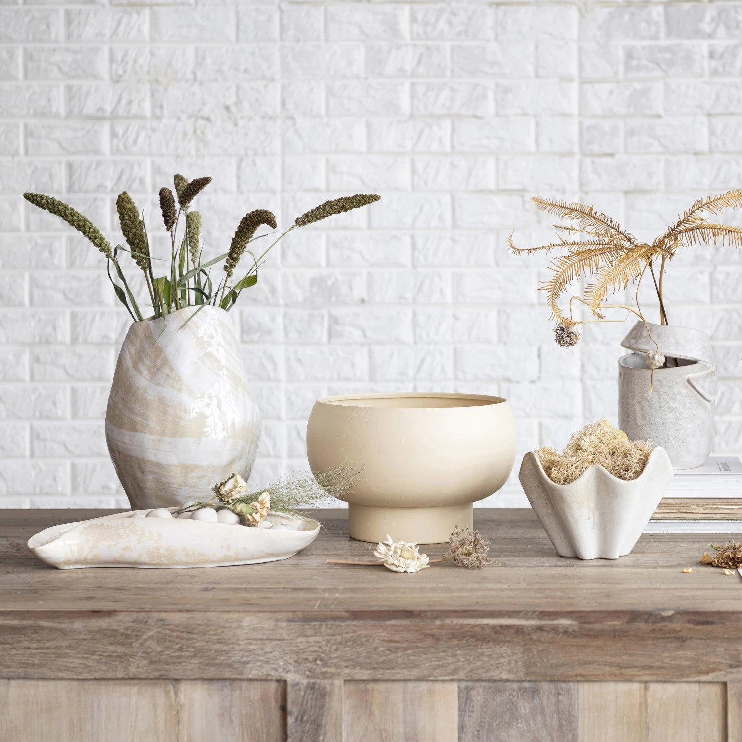 Metal Footed Planters