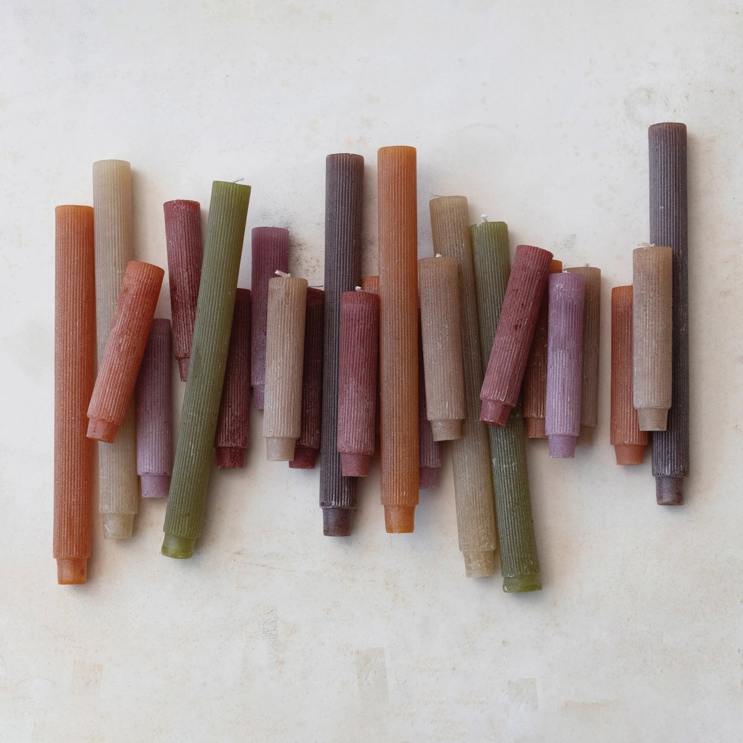 Cabernet 5" H Unscented Pleated Taper Candles in Box S/12