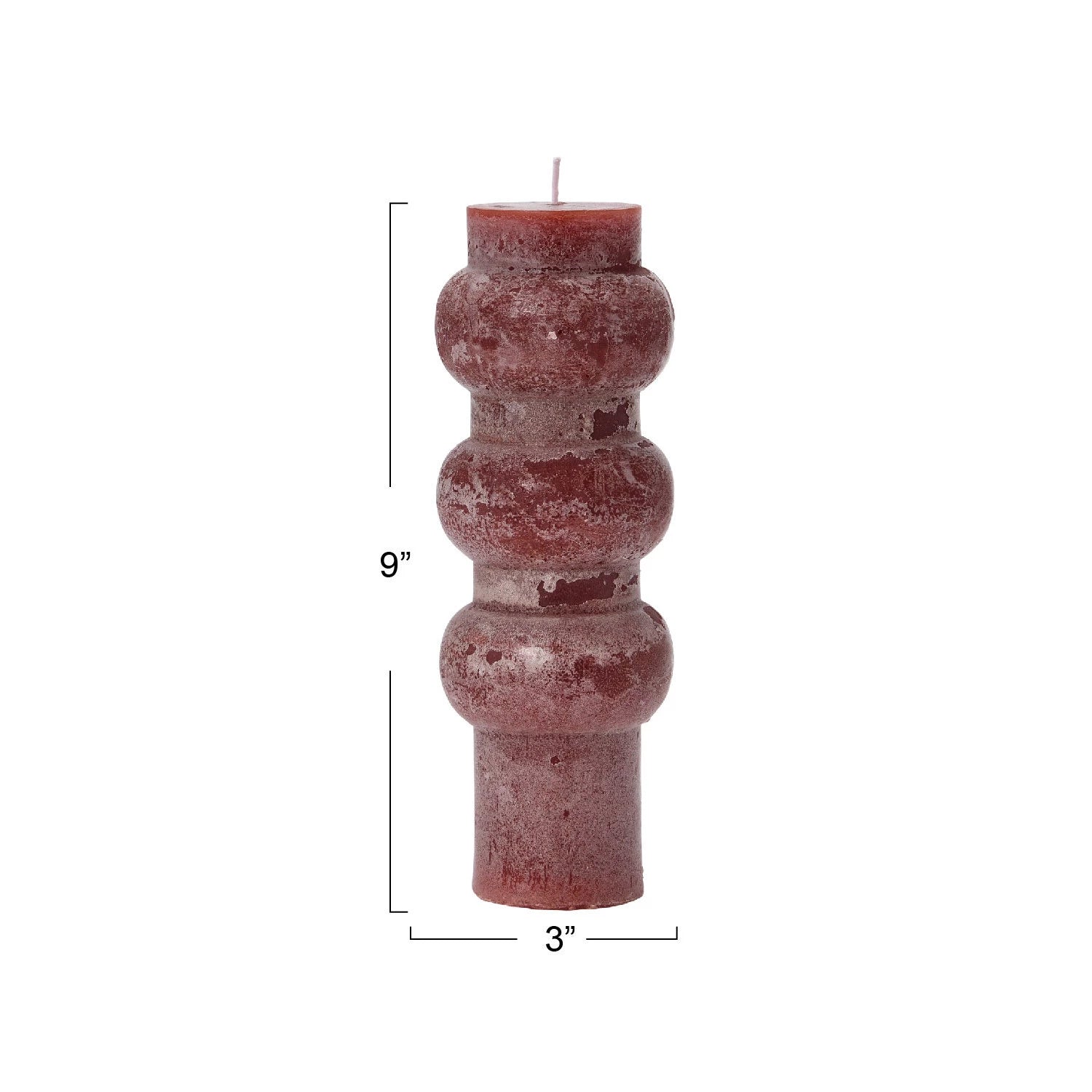 Cabernet 9" Unscented Totem Pillar Candle