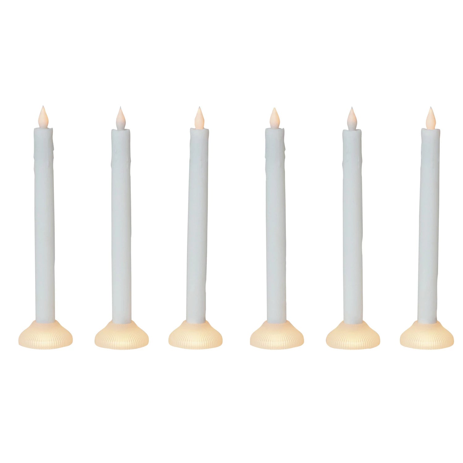 Led Taper Candles w/ Holder S/6