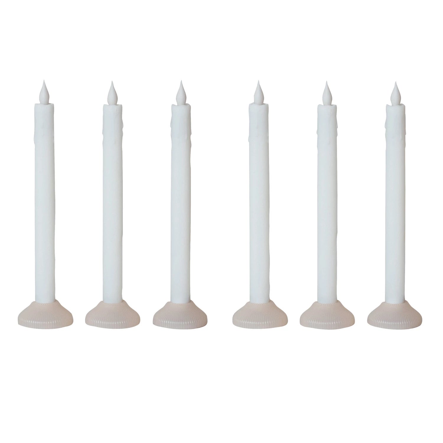 Led Taper Candles w/ Holder S/6