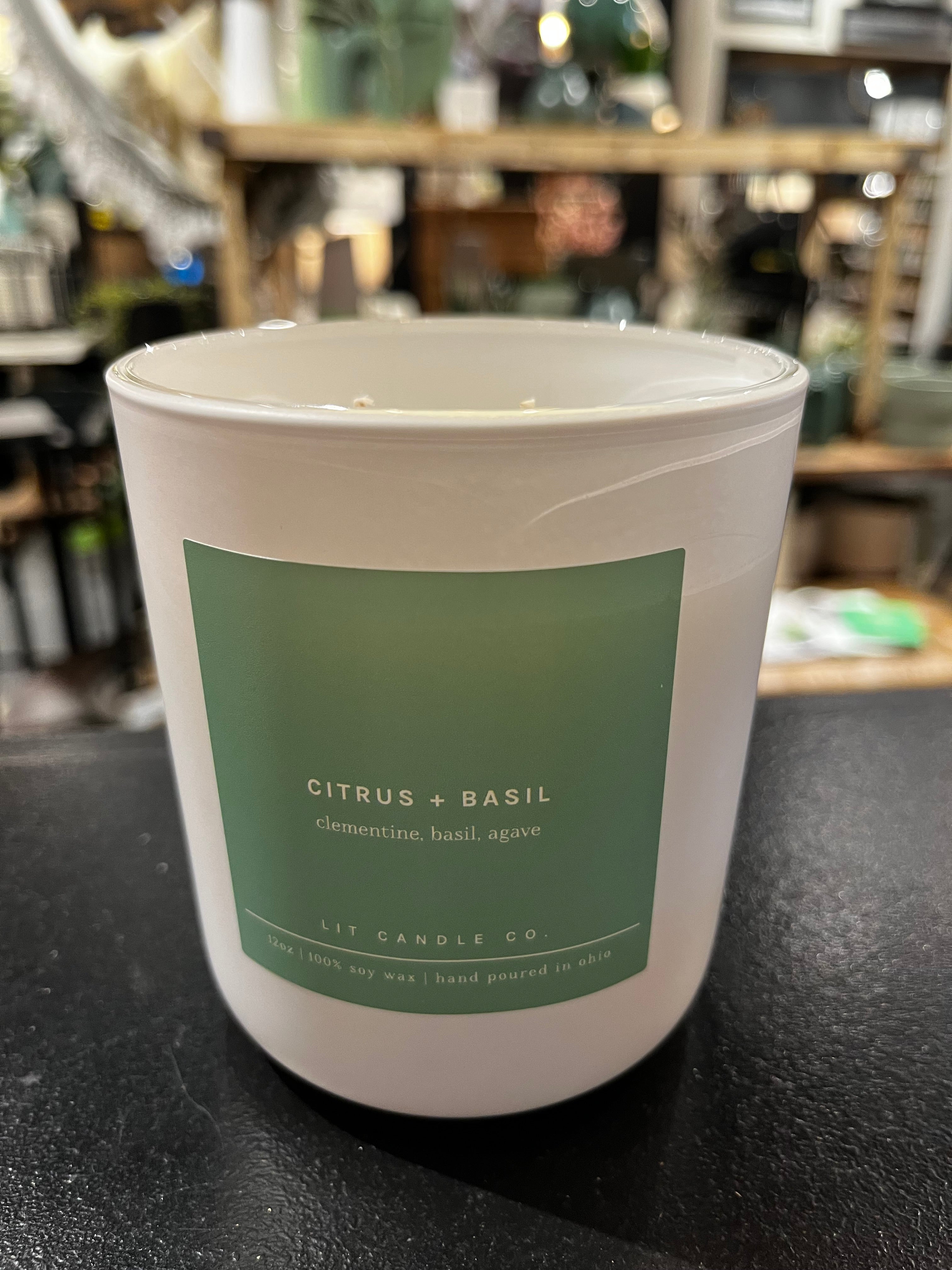 Citrus + Basil Candle