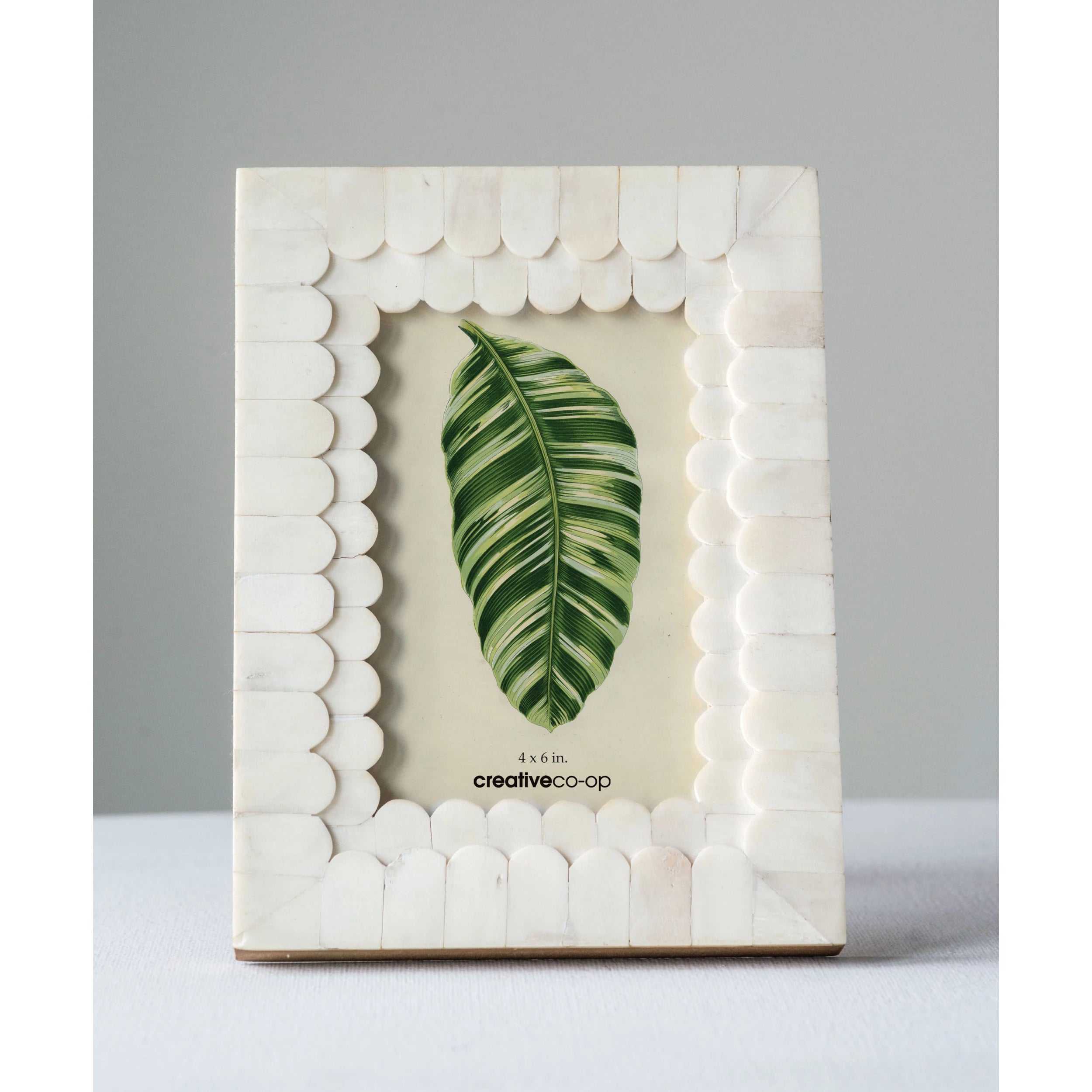 Scallop Edge Bone Photo Frame